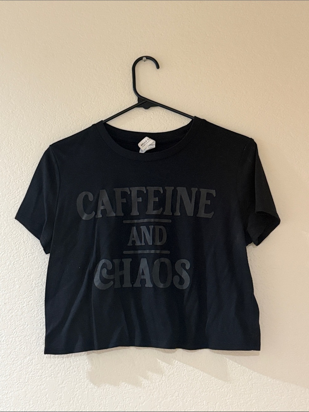 Caffeine and Chaos Black Graphic Tee